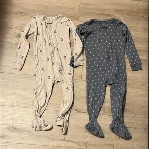 Cloud Island Cream and Gray Kids Footies